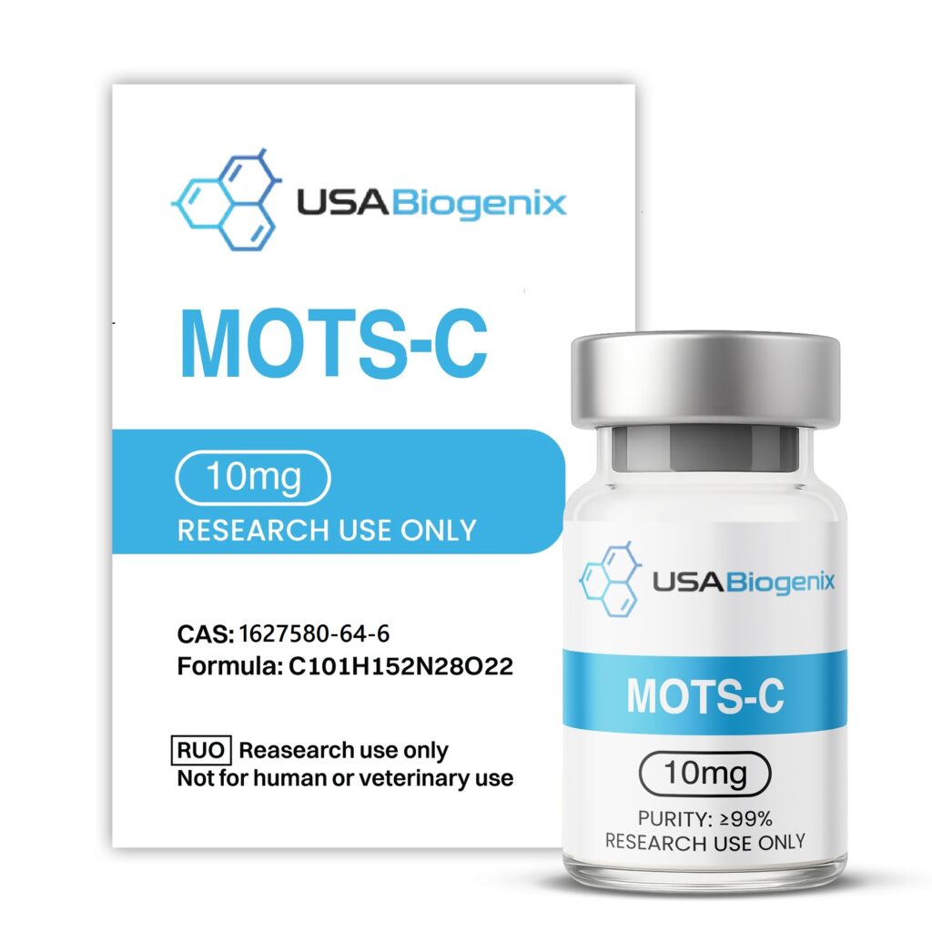 MOTS-C peptide vial from USA Biogents for research use only.