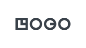 Minimalist black geometric logo with square and circle elements.